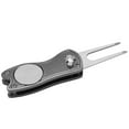 thumbnail image 1 of Ymiko Acier Inoxydable Golfs Pitchfork Golfs Divot Outil de Réparation Divot Outil, 1 of 8