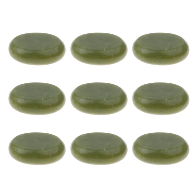 pieza 9x Piedras De Masaje De Jade Natural Piedra Fría Y Caliente Para Masaje 5x6cm