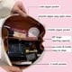 thumbnail image 2 of Checkered Makeup Bag Large Cosmetic Bag PU Leather Makeup Bag Storage For Women Girls Travel Toiletry Bag With Handle Divider Large Opening Metal Zipp, 2 of 4