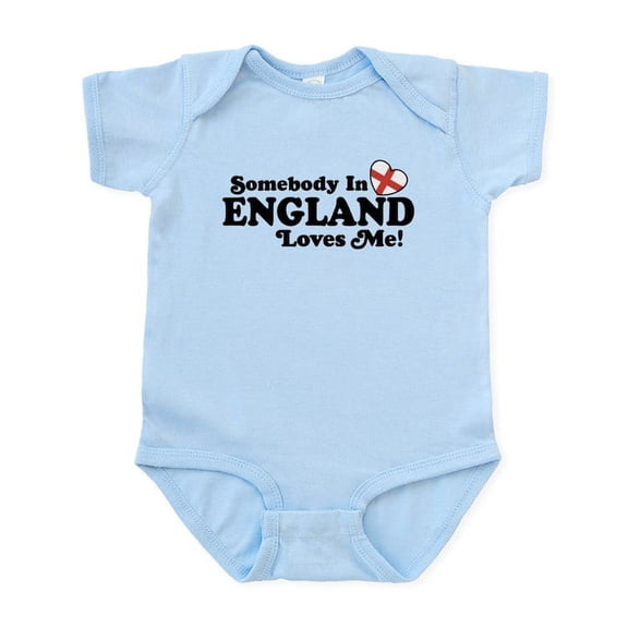 CafePress - Somebody In England Loves Me Infant Bodysuit - Baby Light Bodysuit, Size Newborn - 24 Months