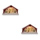 thumbnail image 3 of Conjunto de pueblo LED Injueey casa de nieve con escena navideña Muñeco de nieve 2Conjunto, 3 of 6