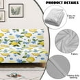 thumbnail image 5 of Xixirimido Lemon Blue Floral Pattern Stretch Armless Futon Cover Futon Slipcover Sofa Couch Cover with Elastic Bottom Sofa Bed Covers Furniture Protector Washable, 5 of 8