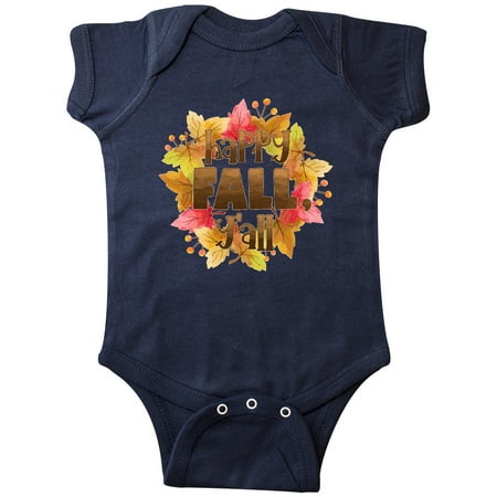 

Inktastic Happy Fall Y all Fall Leaves Wreath Gift Baby Boy or Baby Girl Bodysuit