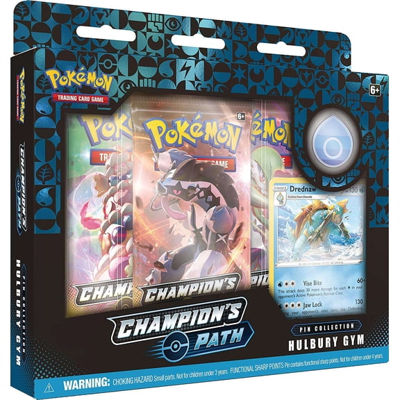 Pokemon Champion's Path Hulbury Gym Pin Collection [3 Booster Packs, Promo Card & Pin!]
