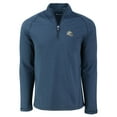 thumbnail image 2 of Men's Cutter & Buck  Heather Navy Los Angeles Chargers Peshastin Eco Fleece Tri-Blend Raglan Recycled Quarter-Zip Jacket, 2 of 3