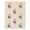 thumbnail image 3 of Festive Santa & Christmas Tree Flannel Throw Blanket, Soft Polyester Decorative Holiday Cover For Indoor Sofa Bed Bedroom Living Room Home Decoration.B:39.37*27.56in, 3 of 6
