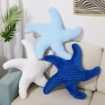 thumbnail image 1 of Juego de almohadas Marble Empire Starfish de 3 piezas, azul, blanco y azul marino, 50 cm, 1 of 7