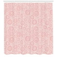 thumbnail image 3 of Ambesonne Pink and White Shower Curtain, Simplistic Whirlpool, 69"Wx84"L, Pale Pink and White, 3 of 3