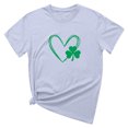 thumbnail image 4 of Besolor T-Shirts de la Saint-Patrick pour Femmes Été Col Rond Manches Courtes Tuniques Tops Décontractés Blouse Graphique Ample, 4 of 6
