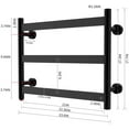 thumbnail image 6 of HEATGENE Towel Warmer 3 Flat Bar Towel Dryer Wall-Mounted Plug-in Bath Towel Heater - Matt Black, 6 of 7
