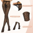 thumbnail image 4 of Manzi Leopard Tights for Women Patterned Stockings 20D Sheer High Waist Pantyhose, 4 of 8