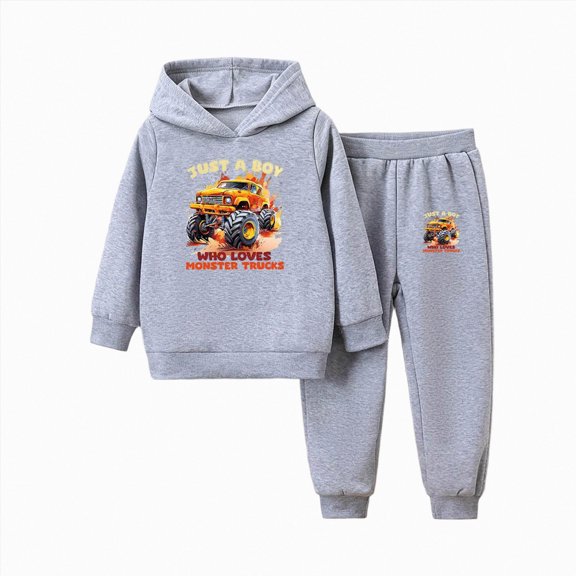 Kids Clothes Long Sleeve Pullover Colorblock Sweatshirt Pants Fall Winter Outfit Set