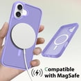 thumbnail image 3 of ELEHOLD Case for iPhone 16, Shockproof Magnetic Skin-Feel Case,Compatible with Wireless Charging,Purple, 3 of 4