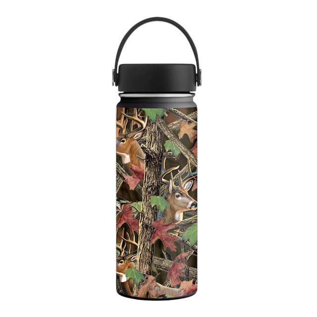 Skin Decal Wrap Compatible With Hydro Flask 18 oz. Wide Mouth Sticker Design Buck Camo