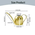 thumbnail image 3 of THHEIC Metal Indoor Plant Watering Can, 500ml Stainless Steel Small Water Pot with Long Spout, Mini Garden Watering Can with Comfort Grip for Indoor Plants, Office Desk, and Balcony Flowers, 3 of 9