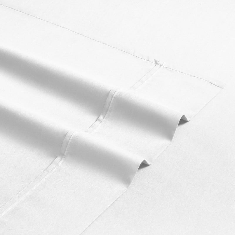 Superior 4-Piece 1400-1500 Thread Count White Sheet Set, Queen