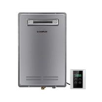CAMPLUX 5.28 GPM 150,000 BTU Propane Gas Residential Tankless Water Heater Outdoor Installation, CSA Certified, Grey