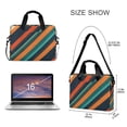 thumbnail image 3 of FORMRS 16" Laptop Bag Carrying Sleeve Case with Handle Travel Shoulder Briefcase, Retro Stripes, 3 of 8