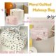 thumbnail image 4 of Floral Makeup Bag Cotton Cosmetic Bag (Beige Bear) Quilted Aesthetic Cosmetic Bag Large Capacity Travel Cosmetic Bag Toiletry Cosmetic Bag for Women and Girls, 4 of 5