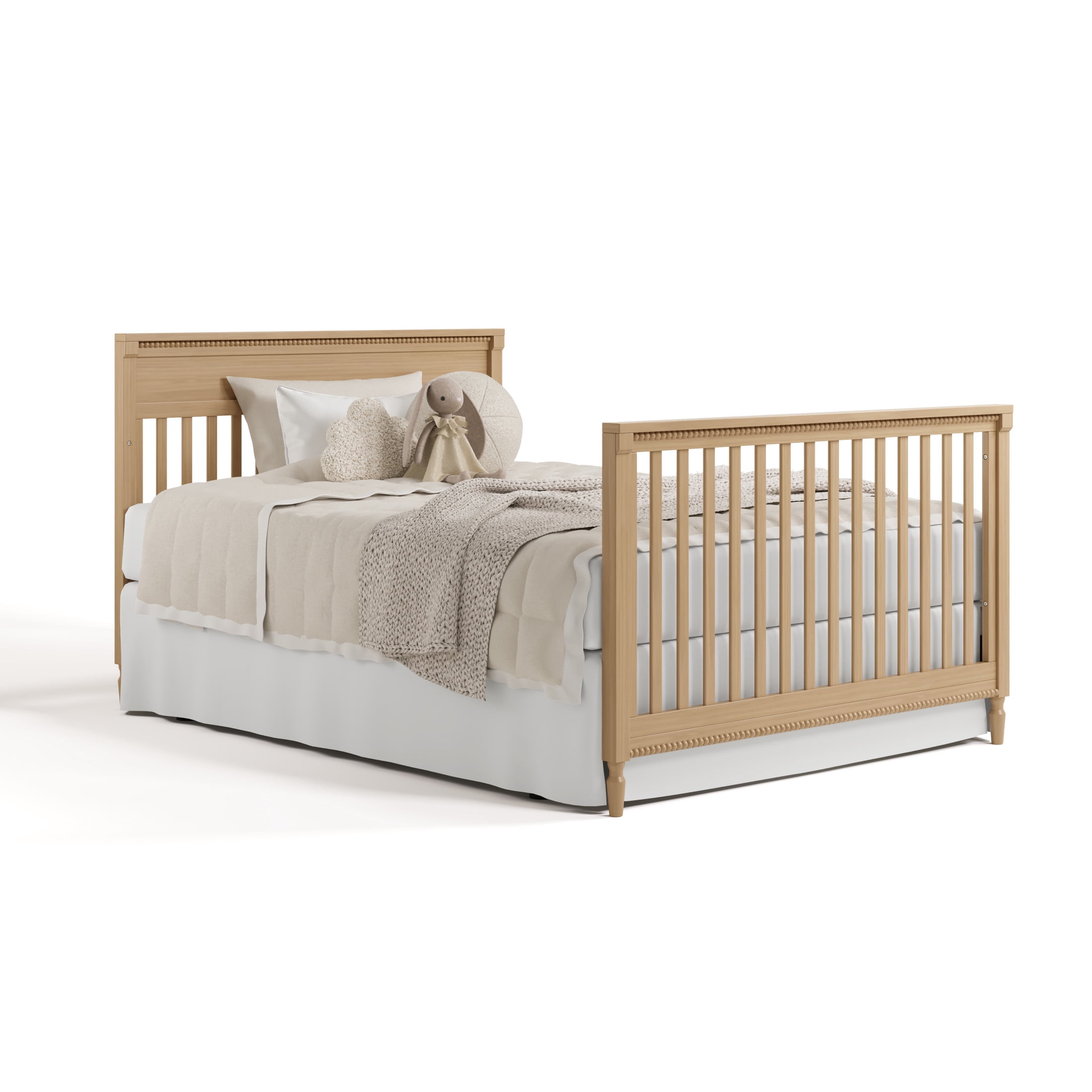 Storkcraft Valencia 5-in-1 Convertible Crib with Bonus Toddler Guardrail, Driftwood
