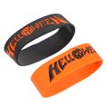 thumbnail image 3 of Shisuyan 2Pcs Silicone Bracelets Halloween Letters Bangles Hand Jewelry (Assorted Color), 3 of 8