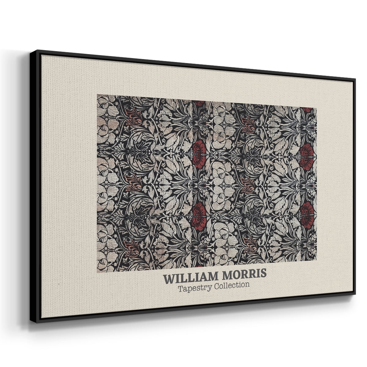 Vintage Abstract Print-XXXVIII Framed in Black Wood Gallery Wrapped Canvas 25 in. x 37 in.