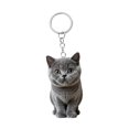 thumbnail image 1 of Visland Cartoon Cat Shape Keychain 2D Acrylic Cat Charm Keyring Keys Parties Versatile Keychain Bag Charm Accessory, 1 of 8