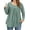 Grey Green, variant on Fantaslook Plus Size Womens Tunic Tops Eyelet Dressy Long Sleeve Shirt Pleated Crew Neck Blouses Curved Hem Fall Outfits
