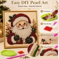 thumbnail image 2 of DIY Christmas Pearl Diamond Painting Art Kit , Christmas Pearl Beads Art Craft for Adults Beginner, Gemstone Diamond Dots Beads for Home Wall Decor, Healing Stress-Relieving, 2 of 6