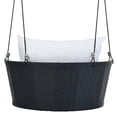 thumbnail image 4 of 33.8 Inch Single Casual Hanging Chair, Wicker Swing Chair with Soft Backrest, Porch Swing with Rope and Thick Cushion for Garden, Backyard, Balcony, 4 of 7