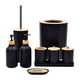 thumbnail image 3 of Juego de accesorios de baño Juego de accesorios de baño Jabonera Vaso para cepillo de dientes Líquido Negro, 3 of 9