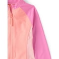 thumbnail image 2 of The Children's Place Girls Long Sleeve Half Zip One-Piece Rashguard Swimsuit, Sizes XS-XXL, 2 of 3