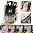thumbnail image 2 of For Apple iPhone 8 Black Smart Shockproof Glitter Crystal butterfly Wrist Strap Cover Case, 2 of 5