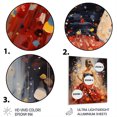 thumbnail image 3 of Designart "Red Timeless Glamour Painting III" Fashion Metal Art Living Room, 3 of 5