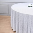 thumbnail image 5 of BalsaCircle 120" Sequin Round Tablecloth White, 5 of 8