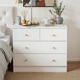 thumbnail image 2 of Spaco 4-drawer Storage Dresser Chest, Wood Nightstand for Bedroom, Modern Chest Organizer for Entryway, White, 2 of 13