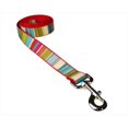 thumbnail image 1 of STRIPE-RED-MULTI4-L 6 ft. Multi Stripe Dog Leash, Red - Large, 1 of 1