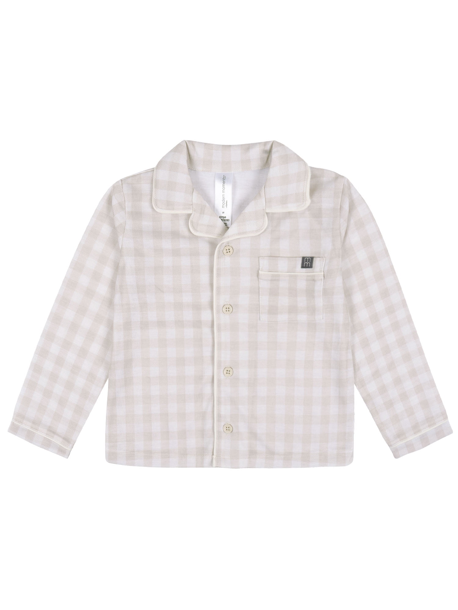 Modern Moments by Gerber Gender Neutral Long Sleeve Coat Pajama Set, 2-Piece, Sizes 12 Months - 5T