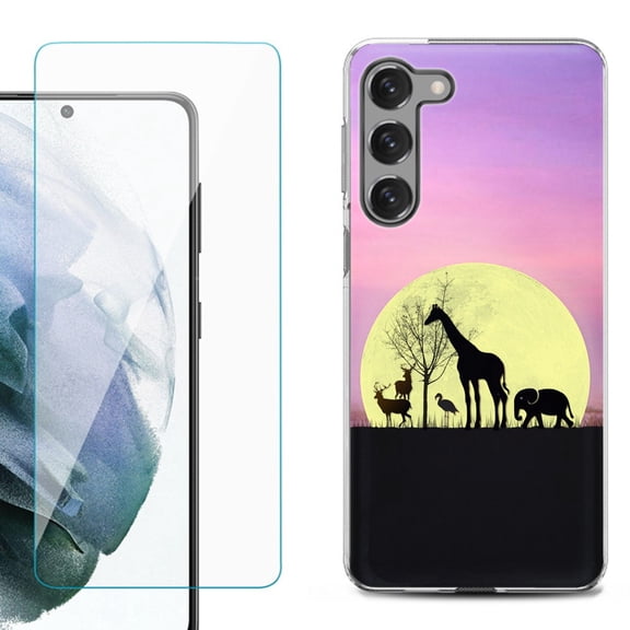Shockproof Fashion Phone Case for Samsung Galaxy S23 5G, by OneToughShield ® - Moonlight Safari