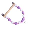 thumbnail image 1 of Wooden For Perching Birdwatching Foot And Cage Accessory And Home Decor With Colorful Beads And Bells, 1 of 5