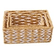 thumbnail image 4 of Ouitble Cestas De Almacenamiento Tejidas A Mano, Contenedores De Almacenamiento Tejidos Multiusos, Organizador Decorativo para Aperitivos, Estantes De Dormitorio, 3 Uds., 4 of 5