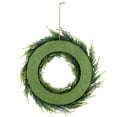 thumbnail image 6 of Northlight Heavily Flocked Pine Artificial Christmas Wreath - 11.75" - Unlit, 6 of 6