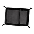 thumbnail image 5 of SunniMix PU Leather Storage Tray Jewelry Tray Folding Bedside Vanity Tray Desktop Organizer Tray Catchall Tray for Wallet Phone Travel Black, 5 of 8