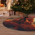 thumbnail image 5 of KLL 36" Christmas Tree Skirt Maple Leaf Meditating Fox Xmas Tree Skirts Mat for New Year Xmas Holiday Party Indoor Outdoor Home Decoration, 5 of 5