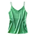 thumbnail image 2 of BOOMILK Satin Pajamas Women Sexy Sleeveless Silky V Neck Camisole Comfy Sling Sleepwear Tank Top, 2 of 6