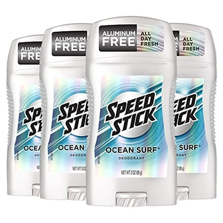 Speed Stick Deodorant for Men, Ocean Surf, 3 Oz, 4 Pack