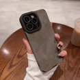 thumbnail image 1 of Luxury Matte Soft Leather Case For iPhone 15 14 13 12 11 Pro Max Plus Camera Protector Cases Shockproof Cover Phone Accessories, 1 of 7