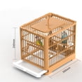 thumbnail image 5 of Travel Bird Cage, Bird Travel Carrier Cage with Handle, 2 Standing Pole, Food Container And 2 Cup, Fruit fork for Lovebirds Cockatiels Small Parrots Canaries, 5 of 7