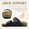 thumbnail image 2 of Mens Sandals, Arch Support Slides with Adjustable Buckle Straps Memory Foam Insole & Cork Footbed Slides for Men Footwear - Non-Slip Summer Sandals for Men & Lightweight Mens Slides, 2 of 5