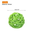 thumbnail image 2 of Unique Bargains 12 Pcs Wicker Rattan Balls 1.6 Inch Rattan Decorative Balls for Vase Fillers Home Decor Grass Green, 2 of 5